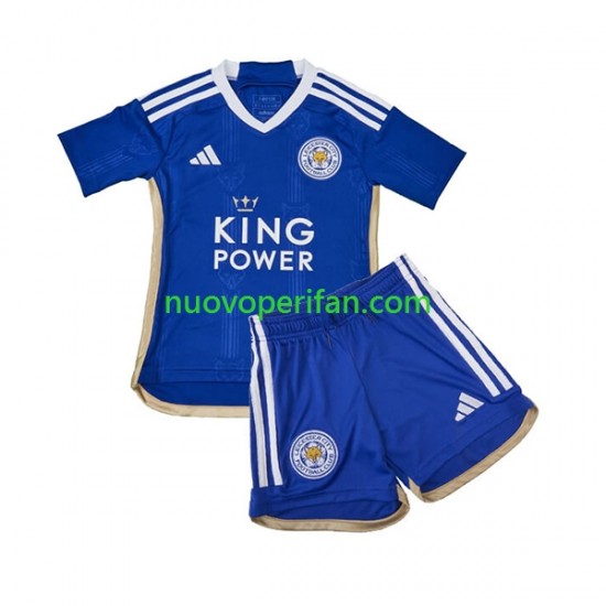 Maglie da Calcio Leicester City Bambino Prima Tenuta 2023-2024 Maniche Corte