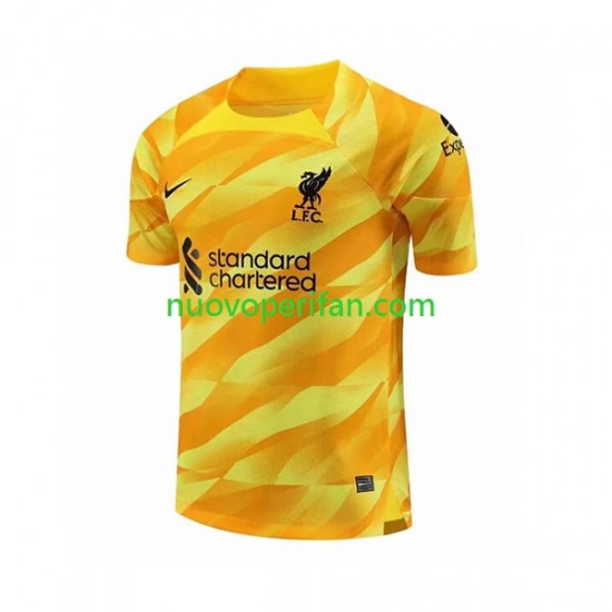 Maglie da Calcio Liverpool Portiere Uomo Alternativa Tenuta 2023-2024 Maniche Corte