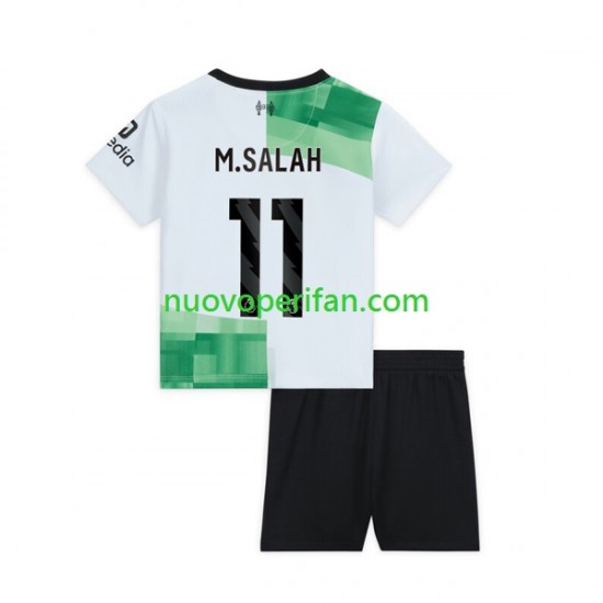 Maglie da Calcio Liverpool M.Salah 11 Bambino Trasferta Tenuta 2023-2024 Maniche Corte