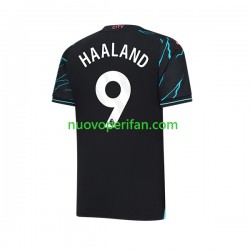 Maglie da Calcio Manchester City Erling Haaland 9 Uomo Alternativa Tenuta 2023-2024 Maniche Corte