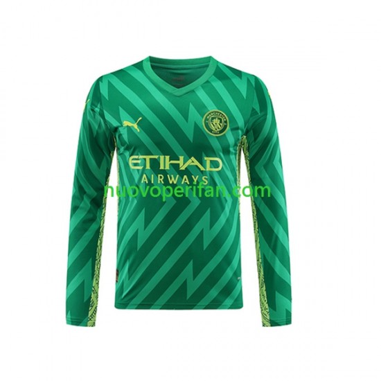 Maglie da Calcio Manchester City Portiere Uomo Prima Tenuta 2023-2024 Maniche Lunghe