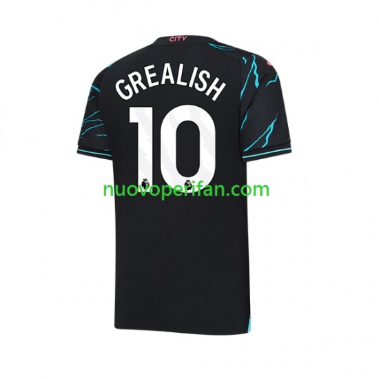 Maglie da Calcio Manchester City Jack Grealish 10 Uomo Alternativa Tenuta 2023-2024 Maniche Corte