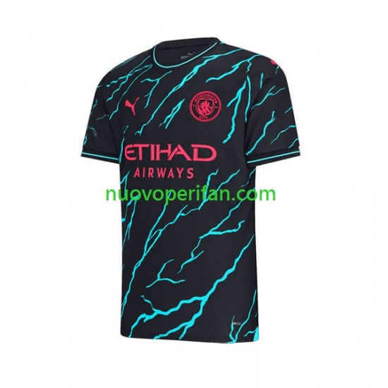 Maglie da Calcio Manchester City Kevin De Bruyne 17 Uomo Alternativa Tenuta 2023-2024 Maniche Corte