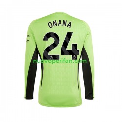 Maglie da Calcio Manchester United Andre Onana 24 Portiere Uomo Prima Tenuta 2023-2024 Maniche Lunghe