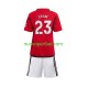 Maglie da Calcio Manchester United Luke Shaw 23 Bambino Prima Tenuta 2023-2024 Maniche Corte