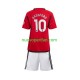 Maglie da Calcio Manchester United Marcus Rashford 10 Bambino Prima Tenuta 2023-2024 Maniche Corte