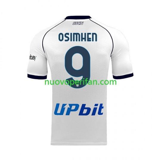 Maglie da Calcio Napoli OSIMHEN 9 Uomo Trasferta Tenuta 2023-2024 Maniche Corte