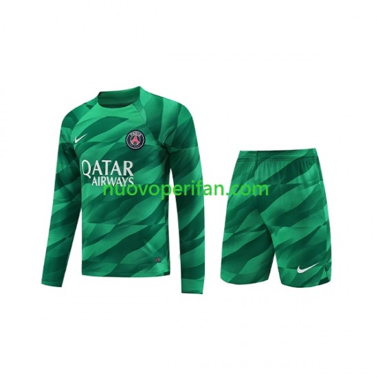 Maglie da Calcio Paris Saint-Germain Portiere Bambino Prima Tenuta 2023-2024 Maniche Lunghe