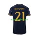 Maglie da Calcio Real Madrid Brahim Diaz 21 Uomo Trasferta Tenuta 2023-2024 Maniche Corte