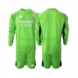 Maglie da Calcio Real Madrid Portiere Bambino Prima Tenuta 2023-2024 Maniche Lunghe
