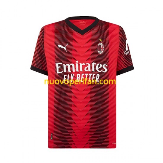 Maglie da Calcio AC Milan Ibrahimović 11 Bambino Prima Tenuta 2023-2024 Maniche Corte