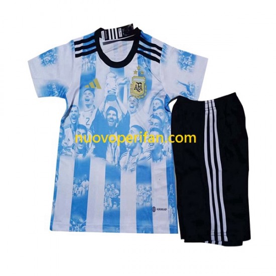 Maglie da Calcio Argentina All Stars Bambino Prima Tenuta 2023 Maniche Corte