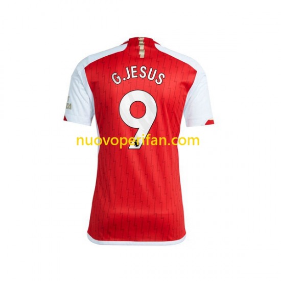 Maglie da Calcio Arsenal Gabriel Jesus 9 Uomo Prima Tenuta 2023-2024 Maniche Corte
