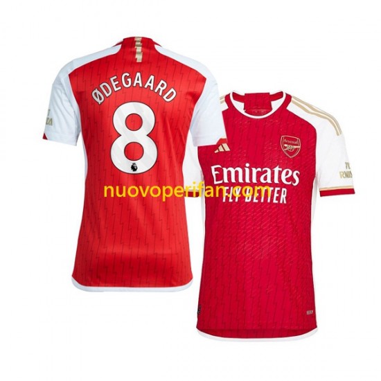 Maglie da Calcio Arsenal Martin Odegaard 8 Uomo Prima Tenuta 2023-2024 Maniche Corte