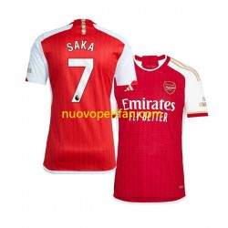 Maglie da Calcio Arsenal Saka 7 Uomo Prima Tenuta 2023-2024 Maniche Corte