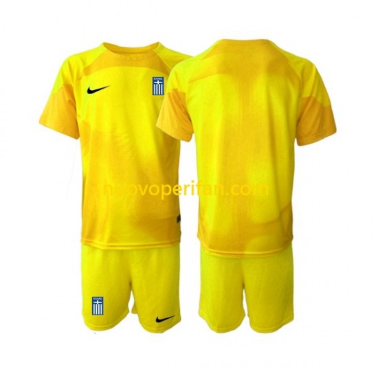 Maglie da Calcio Grecia Portiere Bambino Prima Tenuta 2023 Maniche Corte
