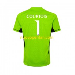 Maglie da Calcio Real Madrid Thibaut Courtois 1 Portiere Uomo Prima Tenuta 2023-2024 Maniche Corte