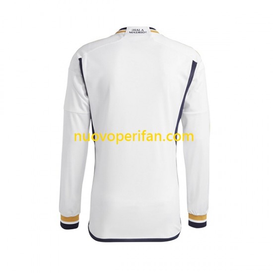 Maglie da Calcio Real Madrid Uomo Prima Tenuta 2023-2024 Maniche Lunghe