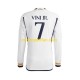 Maglie da Calcio Real Madrid Vinicius Junior 7 Uomo Prima Tenuta 2023-2024 Maniche Lunghe