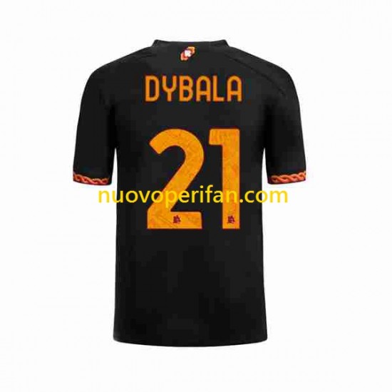 Maglie da Calcio AS Roma Paulo Dybala 21 Uomo Alternativa Tenuta 2023-2024 Maniche Corte