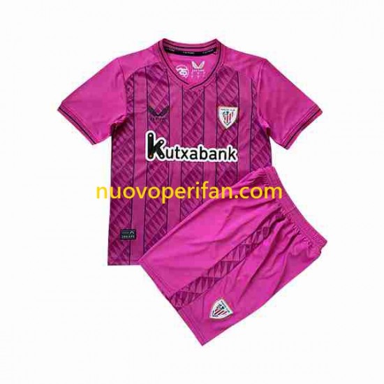 Maglie da Calcio Athletic Bilbao Portiere Bambino Trasferta Tenuta 2023-2024 Maniche Corte