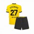 Maglie da Calcio Borussia Dortmund Karim Adeyemi 27 Bambino Prima Tenuta 2023-2024 Maniche Corte