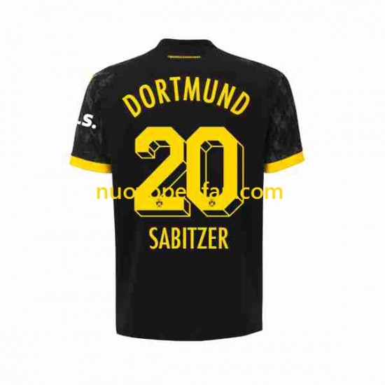Maglie da Calcio Borussia Dortmund Marcel Sabitzer 20 Uomo Trasferta Tenuta 2023-2024 Maniche Corte