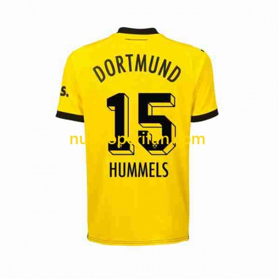 Maglie da Calcio Borussia Dortmund Mats Hummels 15 Uomo Prima Tenuta 2023-2024 Maniche Corte