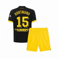 Maglie da Calcio Borussia Dortmund Mats Hummels 15 Bambino Trasferta Tenuta 2023-2024 Maniche Corte