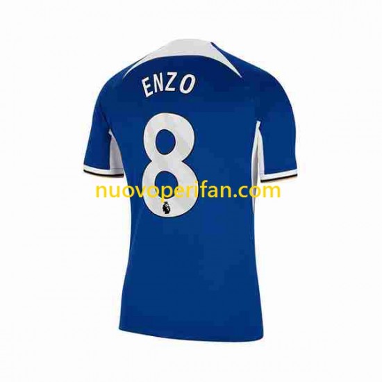 Maglie da Calcio Chelsea Enzo Fernandez 8 Uomo Prima Tenuta 2023-2024 Maniche Corte