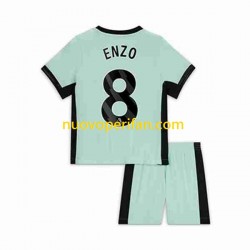 Maglie da Calcio Chelsea Enzo Fernandez 8 Bambino Alternativa Tenuta 2023-2024 Maniche Corte
