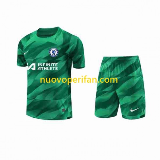 Maglie da Calcio Chelsea Portiere Bambino Alternativa Tenuta 2023-2024 Maniche Corte