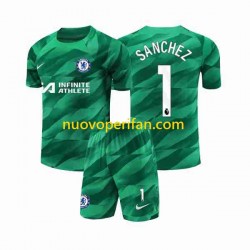 Maglie da Calcio Chelsea Robert Sanchez 1 Portiere Bambino Alternativa Tenuta 2023-2024 Maniche Corte