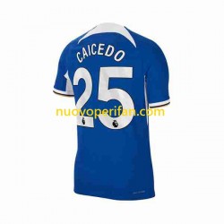 Maglie da Calcio Chelsea Moises Caicedo 25 Uomo Prima Tenuta 2023-2024 Maniche Corte