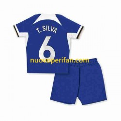 Maglie da Calcio Chelsea T.SILVA 6 Bambino Prima Tenuta 2023-2024 Maniche Corte