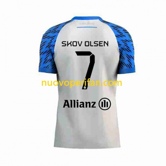 Maglie da Calcio Club Brugge Andreas Skov Olsen 7 Uomo Trasferta Tenuta 2023-2024 Maniche Corte
