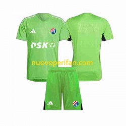 Maglie da Calcio Dinamo Zagreb Portiere Bambino Prima Tenuta 2023-2024 Maniche Corte