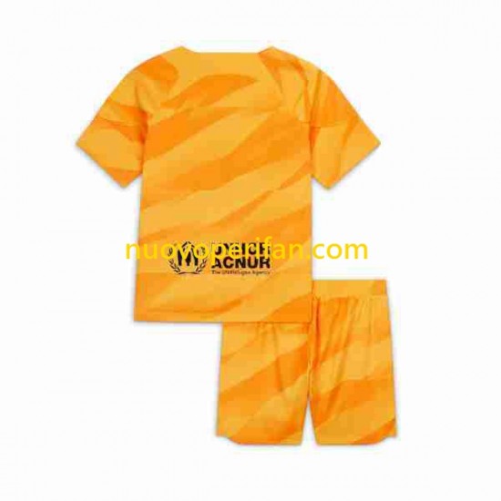 Maglie da Calcio FC Barcelona Portiere Bambino Quarta Tenuta 2023-2024 Maniche Corte