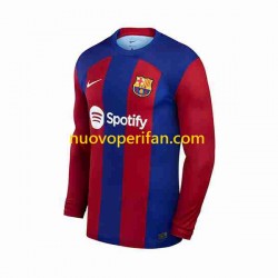 Maglie da Calcio FC Barcelona Uomo Prima Tenuta 2023-2024 Maniche Lunghe
