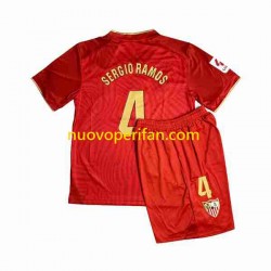 Maglie da Calcio Sevilla FC Sergio Ramos 4 Bambino Trasferta Tenuta 2023-2024 Maniche Corte