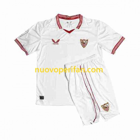 Maglie da Calcio Sevilla FC Sergio Ramos 4 Bambino Prima Tenuta 2023-2024 Maniche Corte