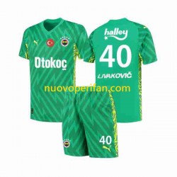 Fenerbahce Livakovic 40 Footbal Kit Portiere Prima Tenuta 2023-2024 Maniche Corte
