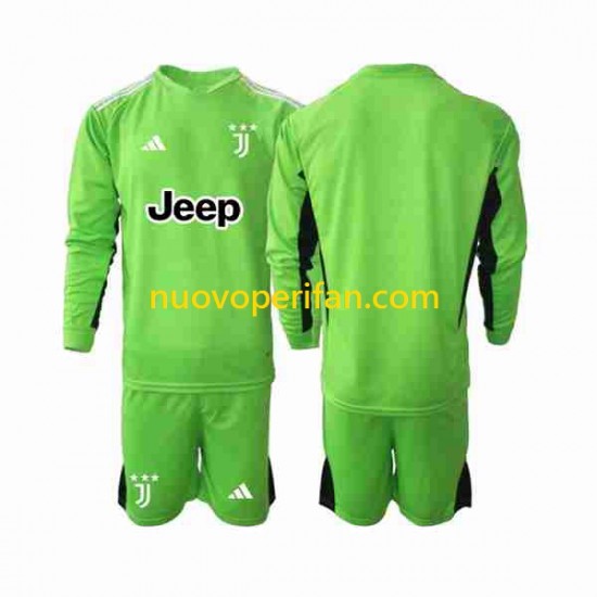 Maglie da Calcio Juventus Portiere Bambino Alternativa Tenuta 2023-2024 Maniche Lunghe