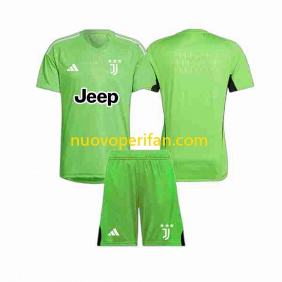 Maglie da Calcio Juventus Portiere Bambino Alternativa Tenuta 2023-2024 Maniche Corte