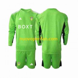 Maglie da Calcio Leeds United Portiere Bambino Prima Tenuta 2023-2024 Maniche Lunghe