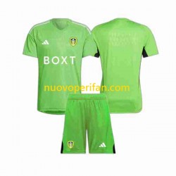 Maglie da Calcio Leeds United Portiere Bambino Prima Tenuta 2023-2024 Maniche Corte