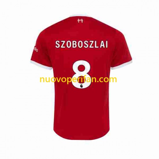 Maglie da Calcio Liverpool Dominik Szoboszlai 8 Uomo Prima Tenuta 2023-2024 Maniche Corte