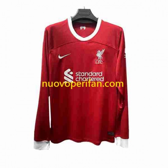 Maglie da Calcio Liverpool Uomo Prima Tenuta 2023-2024 Maniche Lunghe