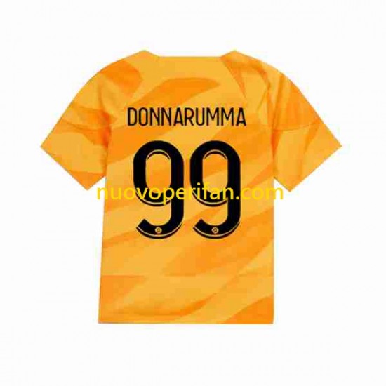 Maglie da Calcio Paris Saint-Germain Donnarumma 99 Portiere Uomo Trasferta Tenuta 2023-2024 Maniche Corte