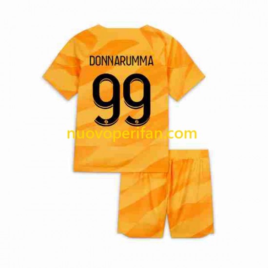 Maglie da Calcio Paris Saint-Germain DONNARUMMA 99 Portiere Bambino Trasferta Tenuta 2023-2024 Maniche Corte